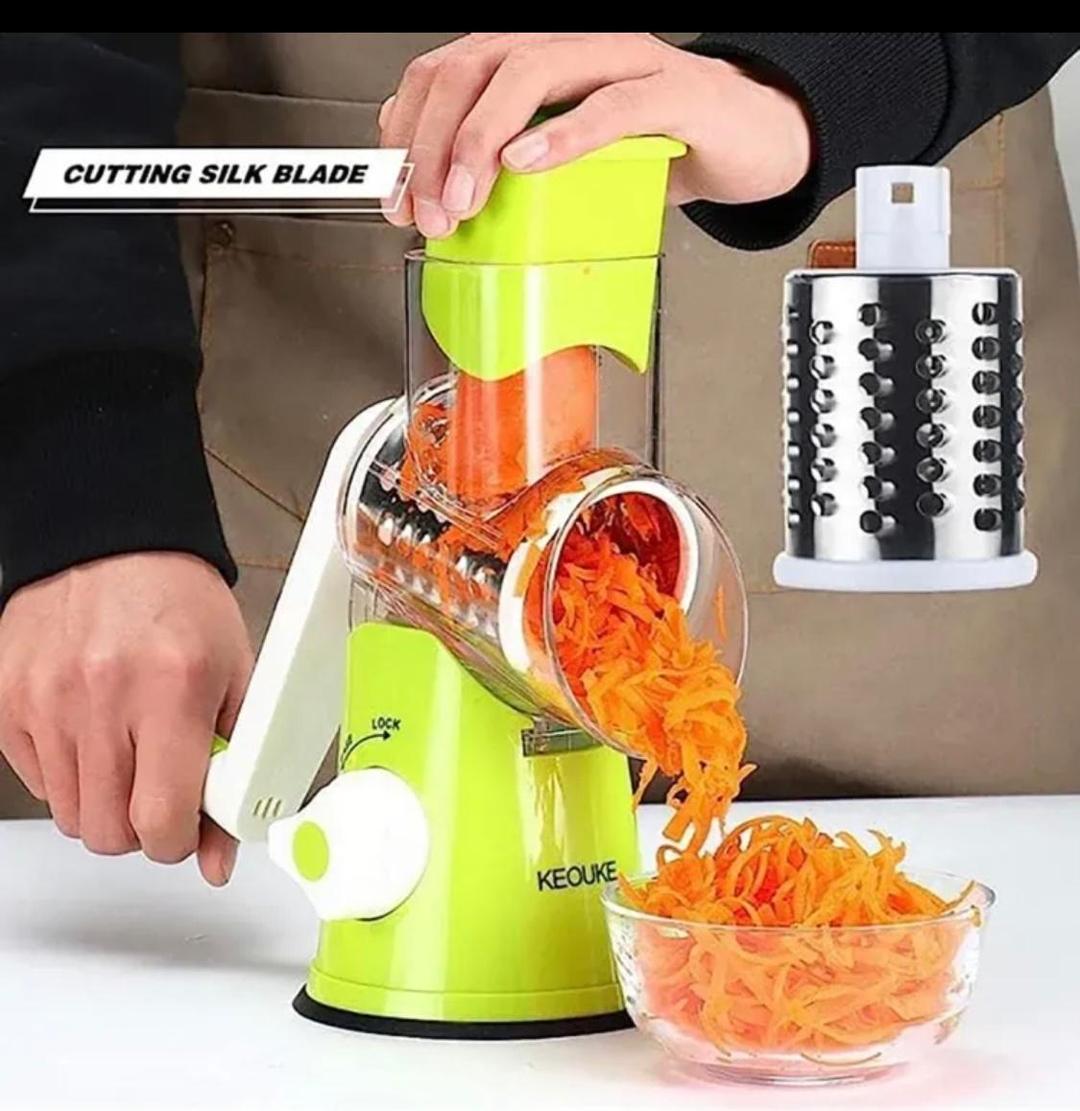 Multi-Functional Tabletop Drum Grater I Manual Vegetable Cutter Slicer & Grater | Chopper