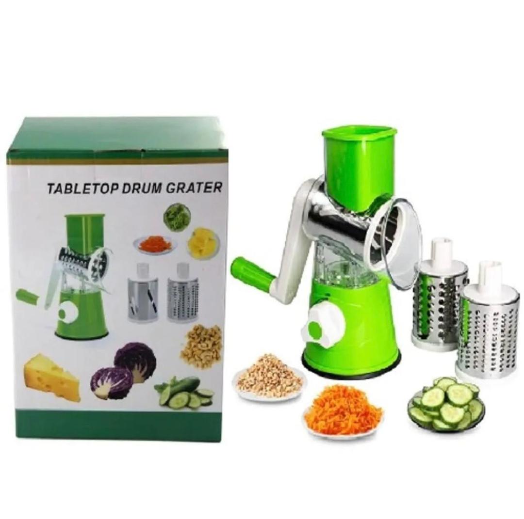 Multi-Functional Tabletop Drum Grater I Manual Vegetable Cutter Slicer & Grater | Chopper
