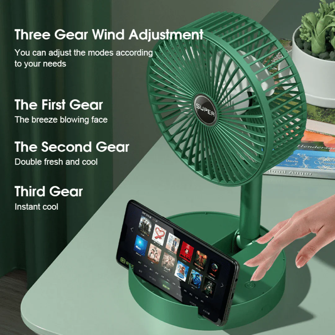 Mini Folding Telescopic Fan 3 in 1 Sizes.